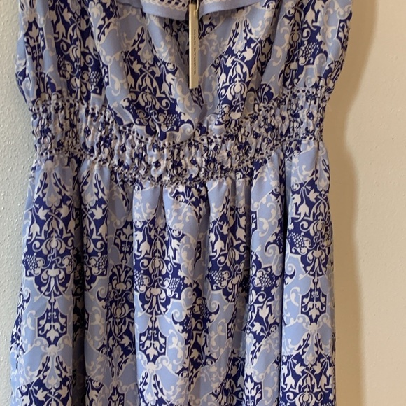 Max Studio Blue White Floral Print Dress Size S NWT - Picture 9 of 14
